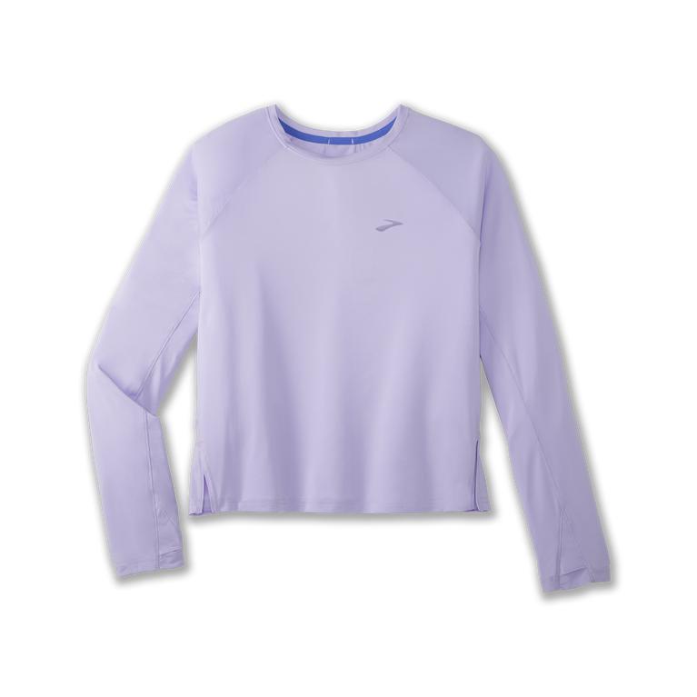 Brooks Sprint Free - Womens Breathable Long Sleeve Running Shirt - Lavender Purple/Violet Dash (5621